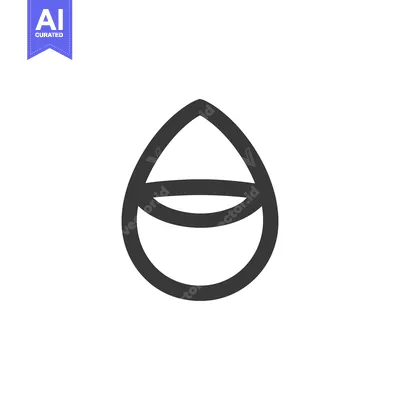 Aset premium populer: Abstract Water Drop Icon Design Illustration