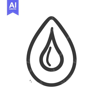 Aset premium populer: A teardrop shaped design inside a larger teardrop