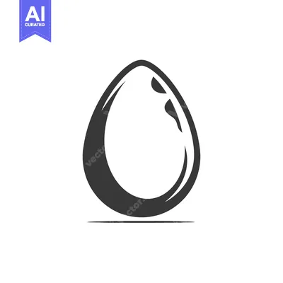Aset desain premium: A stylized grayscale image shows a single egg
