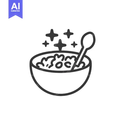 A bowl of delicious food with a spoon and sparkles