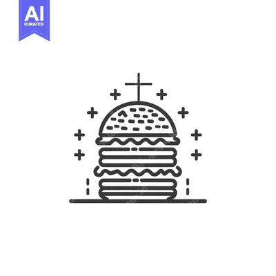 Popular premium asset: A Large Delicious Burger Topped With a Cross