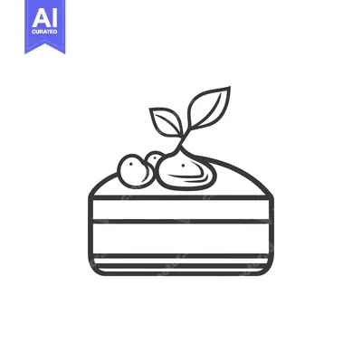 Aset premium populer: Layered Cake Slice Decorated With Berries And Sprout