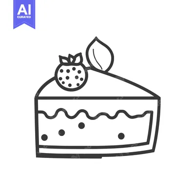 Premium design asset: A Slice Of Strawberry Cake With Creamy Topping