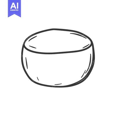Premium design asset: Hand Drawn Sketch Of A Simple Bowl