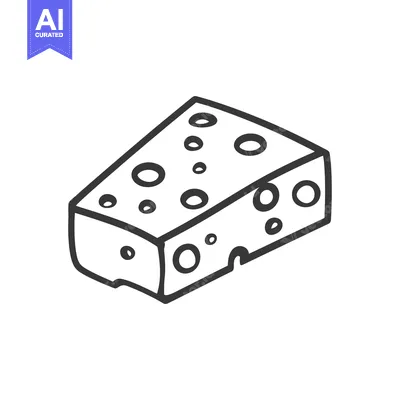Aset premium populer: A Simple Line Drawing Of A Wedge Of Cheese