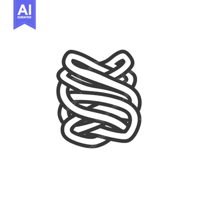 Aset desain premium: Abstract Intertwined Lines Forming A Complex Design