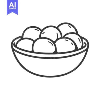 Popular premium asset: A bowl of round objects sits on a white background