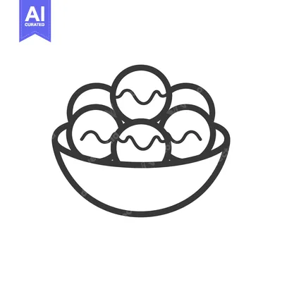 Aset premium populer: A bowl of round sweet treats sits invitingly