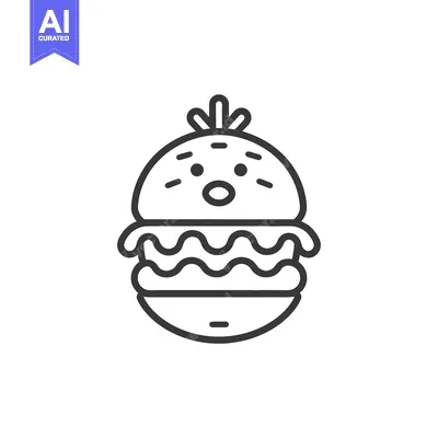 Aset premium populer: Cute Cartoon Hamburger Character Design