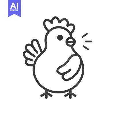 Premium design asset: A Cartoon Chicken Is Making A Sound