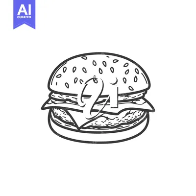 Aset desain premium: Delicious Sesame Seed Burger With Cheese And Patty