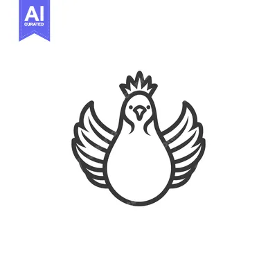 Aset premium populer: A stylized bird with wings and a crown