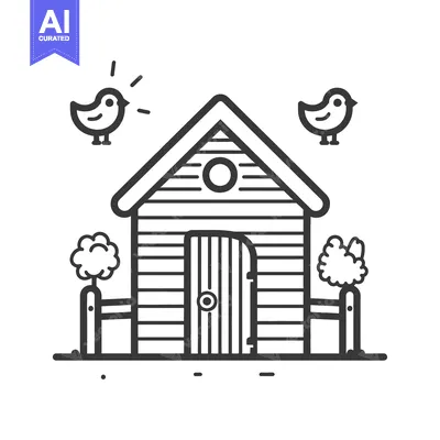 Popular premium asset: A charming birdhouse with two birds and small trees