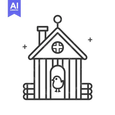 Aset desain premium: A Small Chicken Coop House Design For Poultry