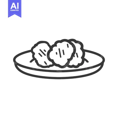 Three Chicken Nuggets Served On A Plate
