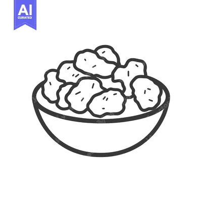 A Bowl of Crispy Chicken Nuggets Ready To Eat