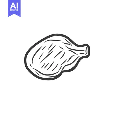 Aset desain premium: A Simple Line Drawing Of A Single Fig