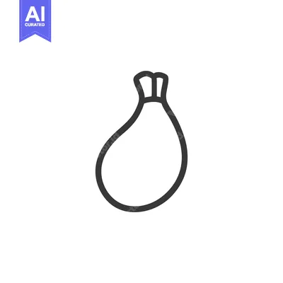 Aset desain premium: Simple Line Drawing Of A Small Bag