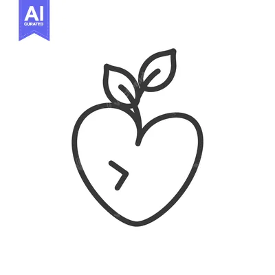 Popular premium asset: Heart Shaped Apple Sprout Growing Leaves