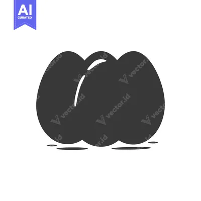 Premium design asset: Three Eggs Nestled Together A Simple Illustration