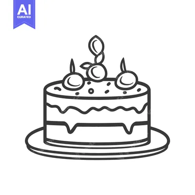 Premium design asset: Delicious Birthday Cake With Berries And Candles