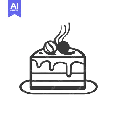 Aset desain premium: Delicious layered cake with icing and candies