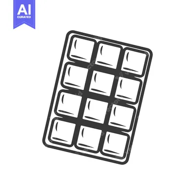 A Tray Of Ice Cubes Ready For Cooling Drinks