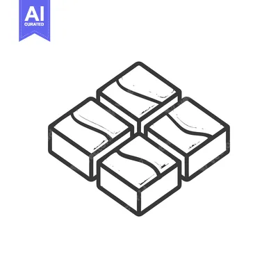 Four Square Chocolate Candy Pieces Design