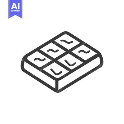 Aset desain premium: Isometric Line Art of a Chocolate Bar
