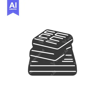 Aset premium populer: Stacked Chocolate Bars Sweet Treat Dessert Icon