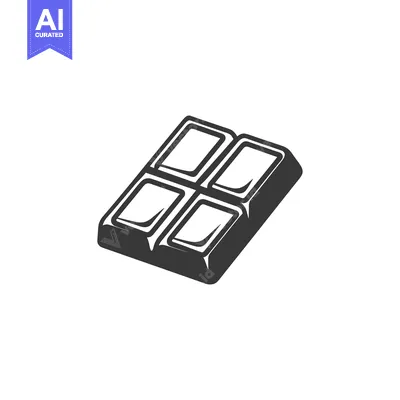 Aset desain premium: A simple illustration of a chocolate bar