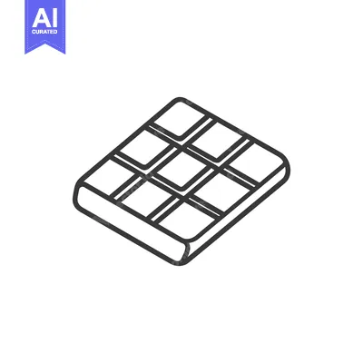 Aset premium populer: Isometric Line Drawing Of A Chocolate Bar