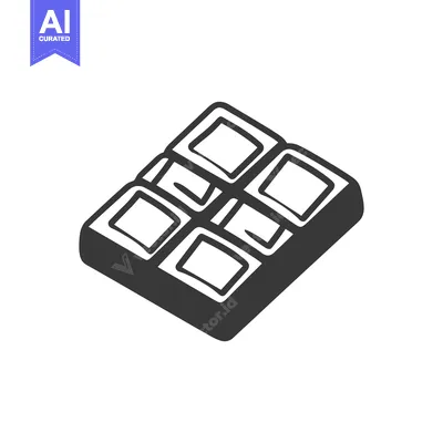 A simple illustration of a chocolate bar