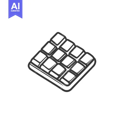 Aset desain premium: A Hand Drawn Isometric Chocolate Bar Illustration
