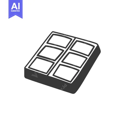 Aset desain premium: A Simple Graphic Depiction Of A Chocolate Bar