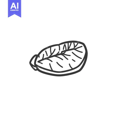 Aset desain premium: Simple Line Drawing Of A Single Fish Fillet
