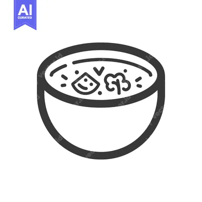 Aset premium populer: A Bowl of Vegetable Soup Contains Tasty Ingredients