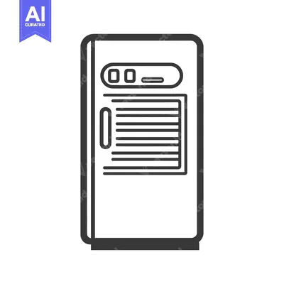 Line art illustration of a modern air cooler