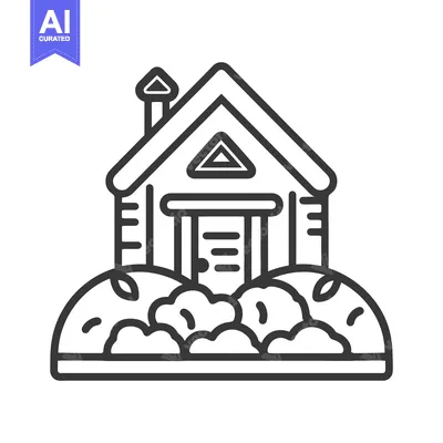 Popular premium asset: House with Chimney Surrounded by Lush Green Bushes