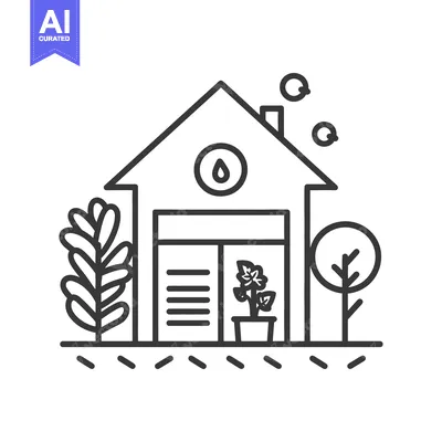 Aset desain premium: Greenhouse Building With Plants And Irrigation System
