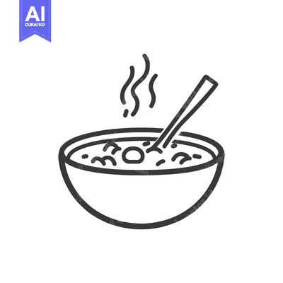 Popular premium asset: A bowl of hot soup with a spoon inside