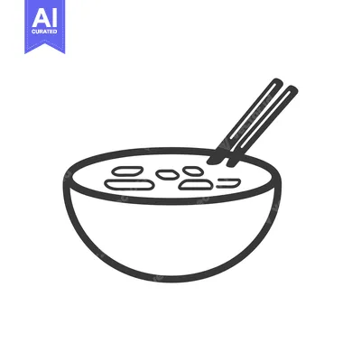 A Bowl of Noodles with Chopsticks Ready to Eat