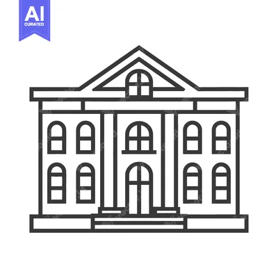 Aset desain premium: Classic Building Architecture Design Illustration