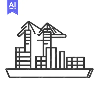 Container Ship Being Loaded by Gantry Cranes