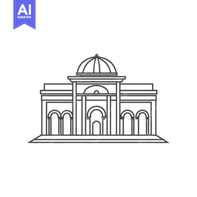Popular premium asset: Elegant Building Line Drawing Architectural Design