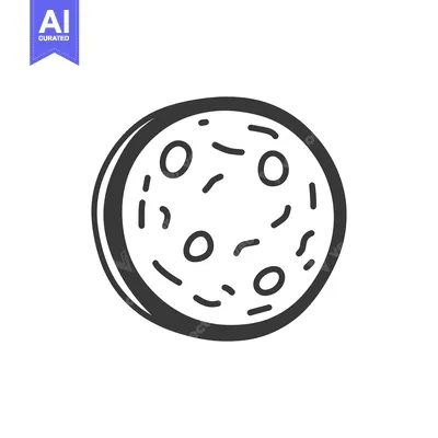 Simple Line Drawing Of A Round Pizza