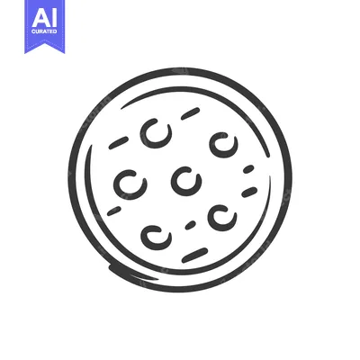 Aset premium populer: Hand Drawn Sketch of a Simple Pizza