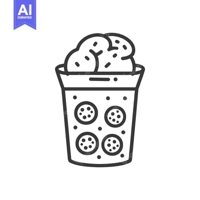 Aset desain premium: Cookies in a container a simple graphic design