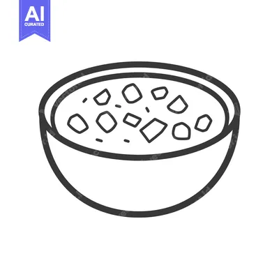A Bowl of Soup with Vegetable Cubes