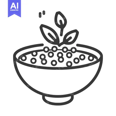 Popular premium asset: A Bowl of Food with Fresh Herbs Garnish